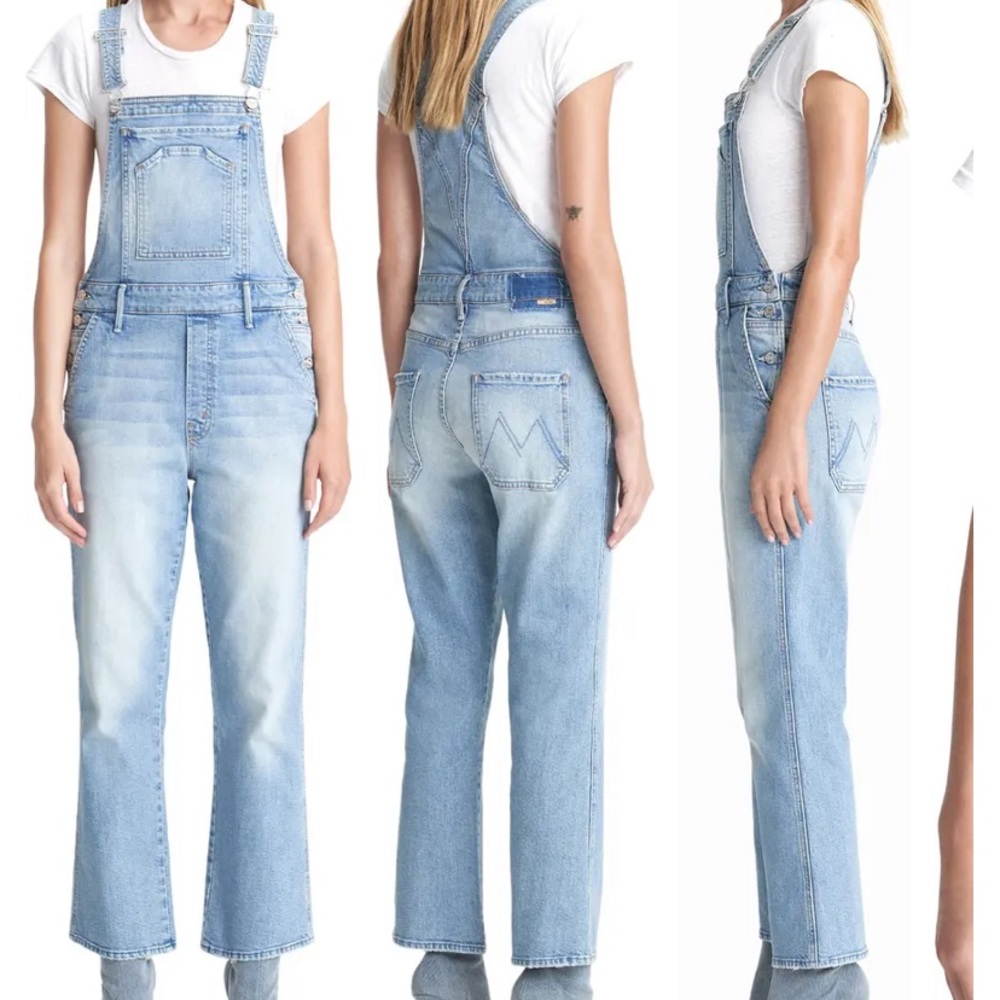 MOTHER The Tripper Denim Flare Overalls size XS